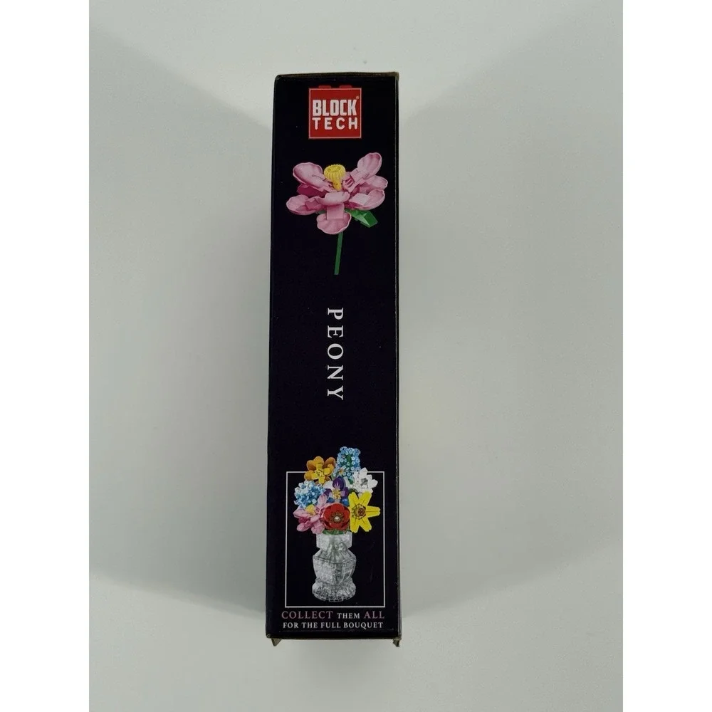 Block Tech Block Bouquet PEONY Flower Building Block New Sealed